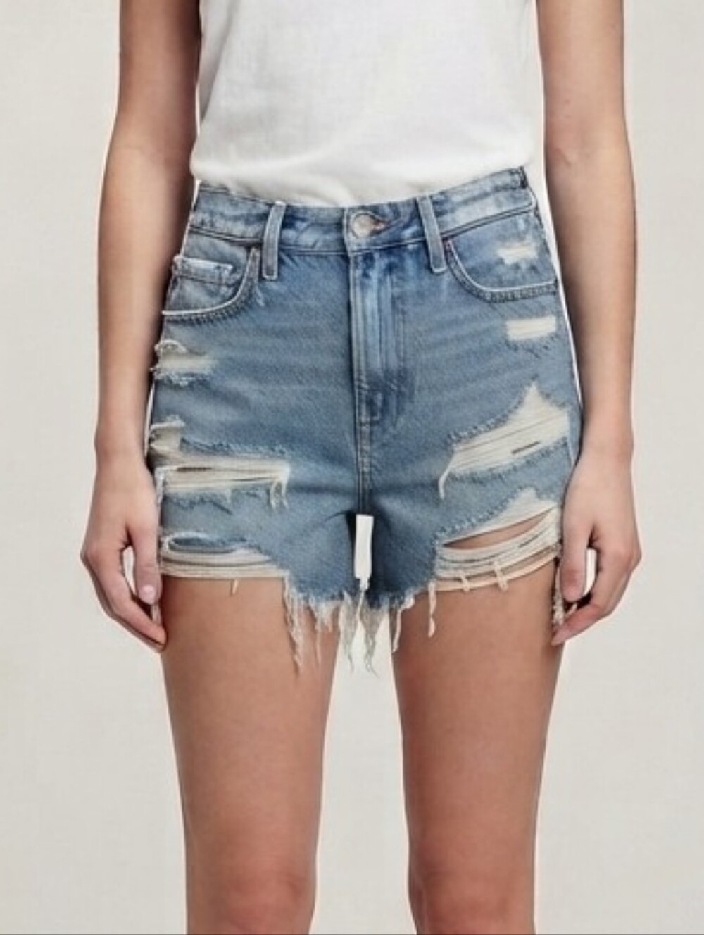 American Eagle Distressed Denim Shorts Size 4 Tomgirl Short Raw Hem Streetwear